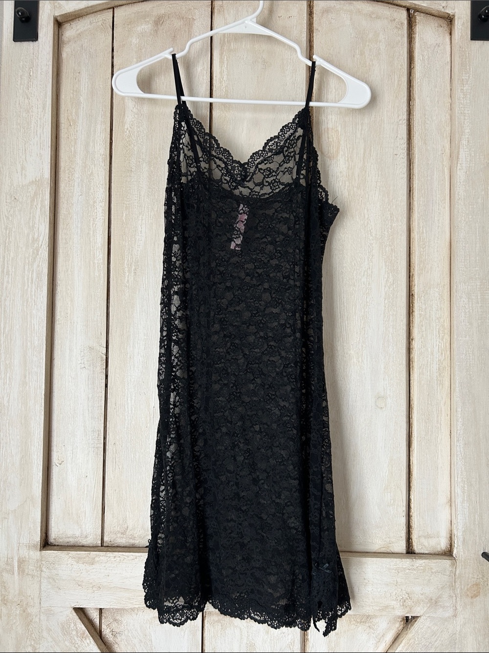 Victoria's Secret Black Lace Slip Chemise